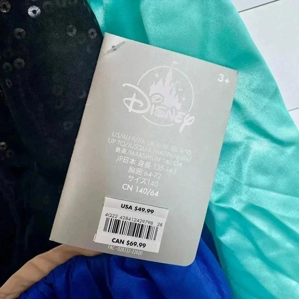 Disney Store NWT Anna Frozen Girls Halloween‎ Costume Dress Size 9/10 - Picture 4 of 5
